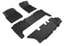 Load image into Gallery viewer, 3D MAXpider 2017-2020 Nissan Armada Kagu 1st & 2nd & 3rd Row Floormats - Black | L1NS10001509