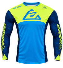 Load image into Gallery viewer, Answer Elite Camo Jersey Cyan/Hyper Acid/Black - Small | 550566
