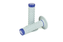 Load image into Gallery viewer, Renthal Soft/Firm MX Dual Compound Grips Tapered 1/2 Waffle - Gray/Blue Grips Renthal