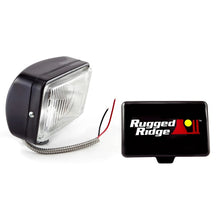 Load image into Gallery viewer, Rugged Ridge 5-In x 7-In Halogen Fog Light Black Steel Housing Rugged Ridge
