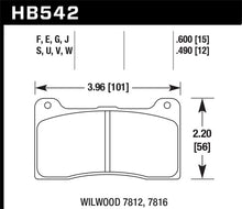 Load image into Gallery viewer, Hawk Wilwood 7812 HP+ Race Brake Pads Brake Pads - Performance Hawk Performance