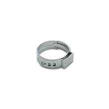 Load image into Gallery viewer, Vibrant Clamps Vibrant One Ear Stepless Pinch Clamps 9.4-11.9mm clamping range (Pack of 10) SS 7mm band width