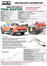 Load image into Gallery viewer, HKS LEGAMAX TRAIL MASTER 2022TUNDRA CATBACK | 31021-BT001