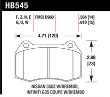 Load image into Gallery viewer, Hawk 03-07 G35/350z/03-06 Sentra Spec V w/ Brembo HPS Street Front Brake Pads Brake Pads - Performance Hawk Performance