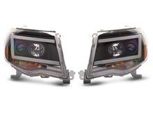Load image into Gallery viewer, Raxiom 05-11 Toyota Tacoma Axial Series LED DRL Projector Headlights- Blk Housing (Clear Lens) Headlights Raxiom