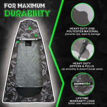 Load image into Gallery viewer, Rhino USA Popup Privacy Tent - Camo Camping Equipment Rhino USA