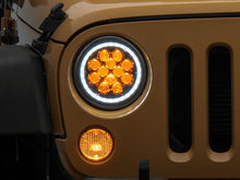 Load image into Gallery viewer, Raxiom 07-18 Jeep Wrangler JK Axial Spider LED Headlights w/Angel Eye Halo- Blk Housing (Clear Lens) Headlights Raxiom