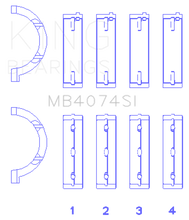 Load image into Gallery viewer, King Engine Bearings Chrysler 2.7L (Size +0.25mm) Main Bearing Set King Engine Bearings