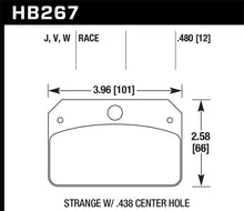 Load image into Gallery viewer, Hawk DTC-50 Brake Pads for Strange Caliper w/ 0.438in Center Hole Brake Pads - Racing Hawk Performance