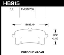 Load image into Gallery viewer, Hawk 15-18 Porsche Macan Performance Ceramic Rear Brake Pads Brake Pads - Performance Hawk Performance