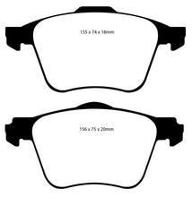 Load image into Gallery viewer, EBC 11+ Volvo S60 2.5 Turbo T5 (315mm Front Rotors) Ultimax2 Front Brake Pads Brake Pads - OE EBC