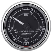 Load image into Gallery viewer, AutoMeter Chrono 2-1/16in 30in HG/30PSI Digital Stepper Motor Vacuum/Boost Gauge - Chrome | 9759