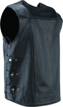 Load image into Gallery viewer, Kuryakyn Leather By River Road Plains Leather Vest Black - Small Vests Kuryakyn