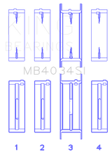 Load image into Gallery viewer, King Engine Bearings Ford 232 (Size +0.50mm) Main Bearing Set King Engine Bearings