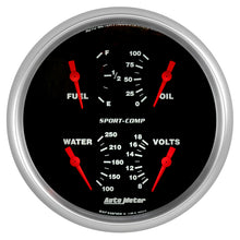 Load image into Gallery viewer, Autometer Quad 5in. 0-90 Ohm Electric Sport-Comp Gauge | 3919
