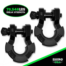 Load image into Gallery viewer, Rhino USA Shackle Kits Rhino USA 8T Super Shackle 2-Pack (Black)