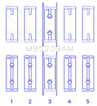 Load image into Gallery viewer, King Engine Bearings Mitsubishi 4G63/64/DOHC (Size +0.25mm) Main Bearing Set King Engine Bearings