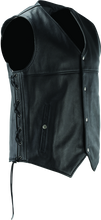 Load image into Gallery viewer, Kuryakyn Leather By River Road Old Skool Leather Vest Black - Large Vests Kuryakyn