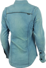 Load image into Gallery viewer, Speed and Strength Speed Society Armored Moto Shirt Denim Blue Womens - XS Speed and Strength