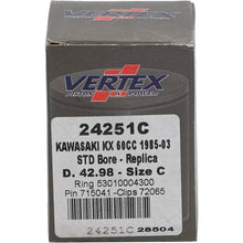 Load image into Gallery viewer, Vertex Pistons Uncategorized Vertex Piston 83-03 Kawasaki KX 60 60cc Cast Replica Piston Kit