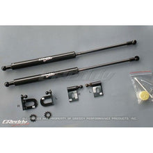 Load image into Gallery viewer, GReddy 08-11 Mitsubishi Evo X CZ4A Engine Hood Lifter Kit (Designed for OEM weight hoods.)