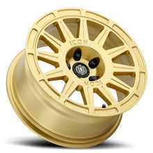 Load image into Gallery viewer, ICON Ricochet 17x8 / 5x100 / 38 mm / 6in BS Gloss Gold Wheel