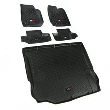 Load image into Gallery viewer, Rugged Ridge Floor Liner Front/Rear/Cargo Black 2011-2018 Jeep Wrangler JK 2 Dr Rugged Ridge