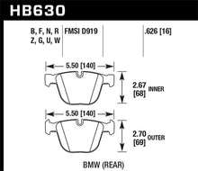 Load image into Gallery viewer, Hawk 04-10 BMW 535i/545i/550i / 04-10 645Ci/650i /02-09 745i/745Li/750 DTC-30 Race Rear Brake Pads Brake Pads - Racing Hawk Performance