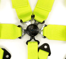 Load image into Gallery viewer, NRG SFI 16.1 5Pt 3 Inch Seat Belt Harness with Pads / Cam Lock - Neon Green | SBH-B6PCNG