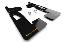 Load image into Gallery viewer, Rally Armor 22-24 Rivian R1T Black UR Mud Flap w/Tangerine Scream Logo Mud Flaps Rally Armor