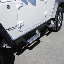 Load image into Gallery viewer, Westin 07-18 Jeep Wrangler JKU 4dr. HDX Stainless Drop Nerf Step Bars - Tex. Blk Westin