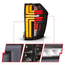 Load image into Gallery viewer, ANZO Tail Lights ANZO 21-24 Chevy Suburban/Tahoe Full LED Tail Lights SeqSig Black - Pair