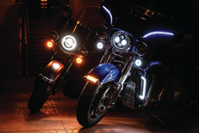 Load image into Gallery viewer, Kuryakyn Tracer L.E.D. Front Turn Signal Insert, White/Amber Light, Smoke Lens 1157 Kuryakyn