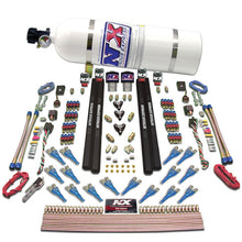 Load image into Gallery viewer, Nitrous Express Shark Dual Stage/Gas/Rails 16 Nozzles Nitrous Kit (200-1200HP) w/15lb Bottle Nitrous Systems Nitrous Express