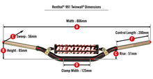 Load image into Gallery viewer, Renthal 09-12 KTM SX/SX-F/ 06-13 Suzuki RM/RMZ/ 18-21 Yamaha YZ-F 7/8 Handlebar - Black Handlebars Renthal