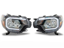 Load image into Gallery viewer, Raxiom 12-15 Toyota Tacoma Axial Series Headlights/Seq LED Bar- Black- Clear Lens | TT21848