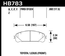 Load image into Gallery viewer, Hawk 08-16 Toyota Highlander LTS Street Front Brake Pads Brake Pads - OE Hawk Performance