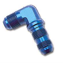 Load image into Gallery viewer, Russell Performance -6 AN 90 Degree Flare Bulkhead (Blue) Russell