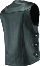 Load image into Gallery viewer, Kuryakyn Leather By River Road Plains Leather Vest Black - Small Vests Kuryakyn