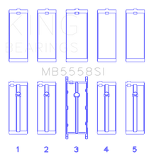 Load image into Gallery viewer, King Engine Bearings Ford R6A/114Ci 1.9L/121Ci 2.0L (Size +0.25mm) Main Bearing Set King Engine Bearings