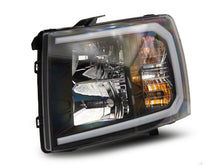 Load image into Gallery viewer, Raxiom 07-13 Chevrolet Silverado 1500 Axial Headlights w/ SEQL LED Bar- Blk Housing (Clear Lens) Headlights Raxiom