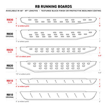 Load image into Gallery viewer, Go Rhino RB10 Slim Running Boards 57in. Cab Length - Bedliner Coating (No Drill/Mounting Brkt Req.) Running Boards Go Rhino