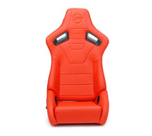 Load image into Gallery viewer, NRG Omega Reclinable Racing Seat (Pair) Red with Black Carbon Vinyl Back | RSC-750RD/BK L/R