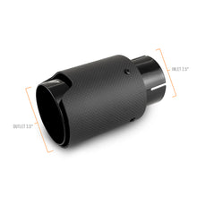Load image into Gallery viewer, Mishimoto Carbon Fiber Muffler Tip 2.5in Inlet 3.5in Outlet M Black Muffler Mishimoto