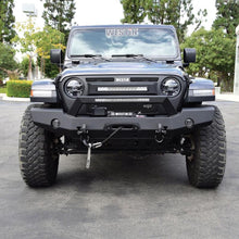 Load image into Gallery viewer, Westin 18-20 Jeep Wrangler WJ2 Full Width Front Bumper w/LED Light Bar Mount Textured Black Westin