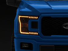 Load image into Gallery viewer, Raxiom 18-20 Ford F-150 LED Halo Surround Headlights with Amber DRL- Black Housing- Clear Lens | T583568