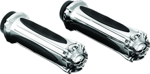Load image into Gallery viewer, Kuryakyn Zombie Grips Throttle-By-Wire Chrome Misc Powersports Kuryakyn
