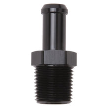 Load image into Gallery viewer, Edelbrock Hose End Straight 1/2In NPT to 1/2In Barb Black Anodize Fittings Edelbrock
