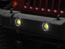 Load image into Gallery viewer, Raxiom 07-18 Jeep Wrangler JK V2 LED Switchback Fog Lights with Amber Turn Signal and Halo Rings | J239000