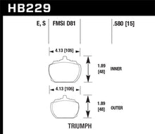 Load image into Gallery viewer, Hawk70-73 Triumph Stag Blue 9012 Race Front Brake Pads Brake Pads - Racing Hawk Performance